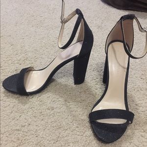 Black glittery heels